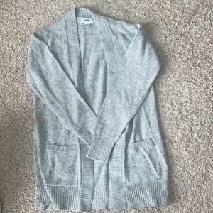 Grey girls long sleeve cardigan